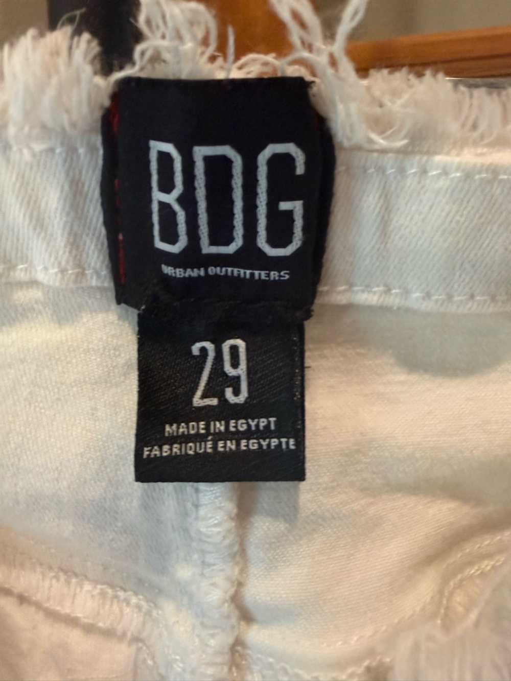 BDG Urban Outfitters White Flare Jeans Size 29 Raw Hem High Rise Y2K Boho - Picture 6 of 12